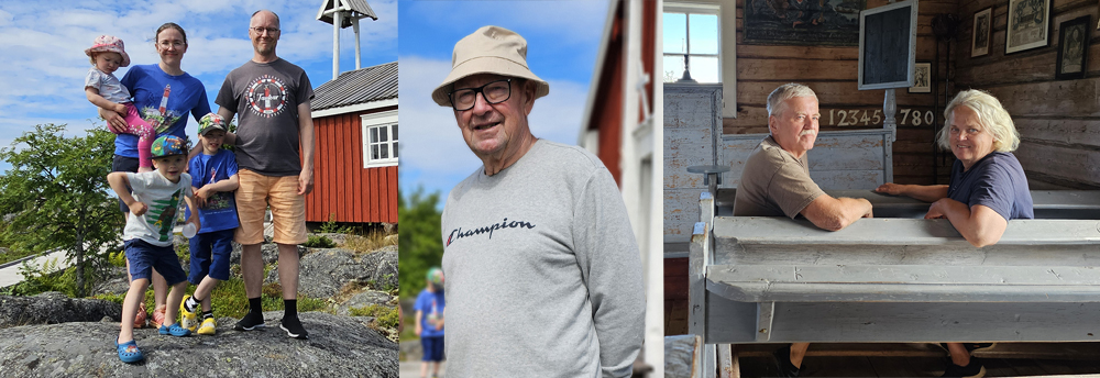 Familjen Karekallas, Göran Wennman och Kristina och Bo-Göran Klingenberg.