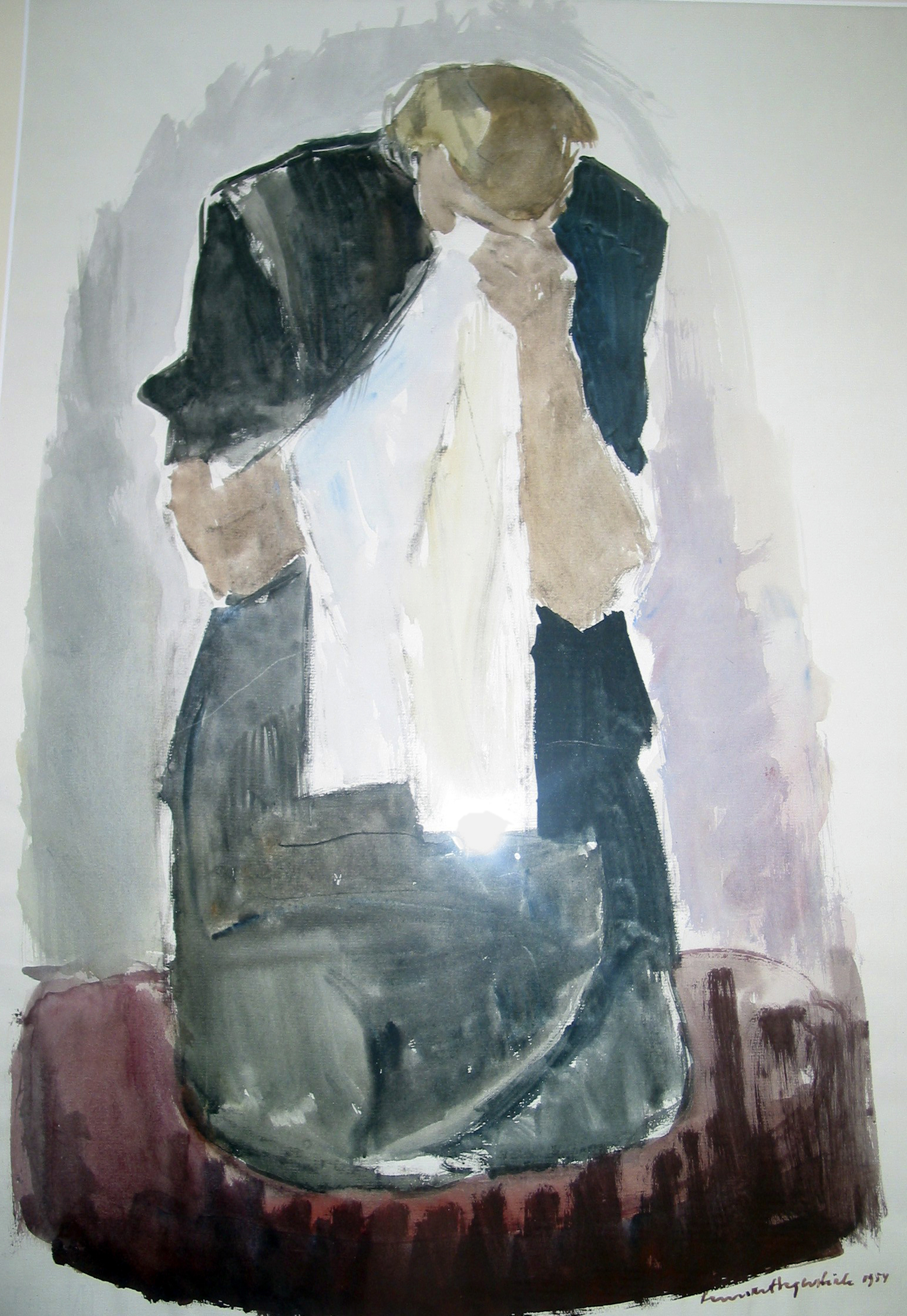 Sureva äiti - Moders sorg
akvarlli/akvarell 65 x 48 cm, 1954