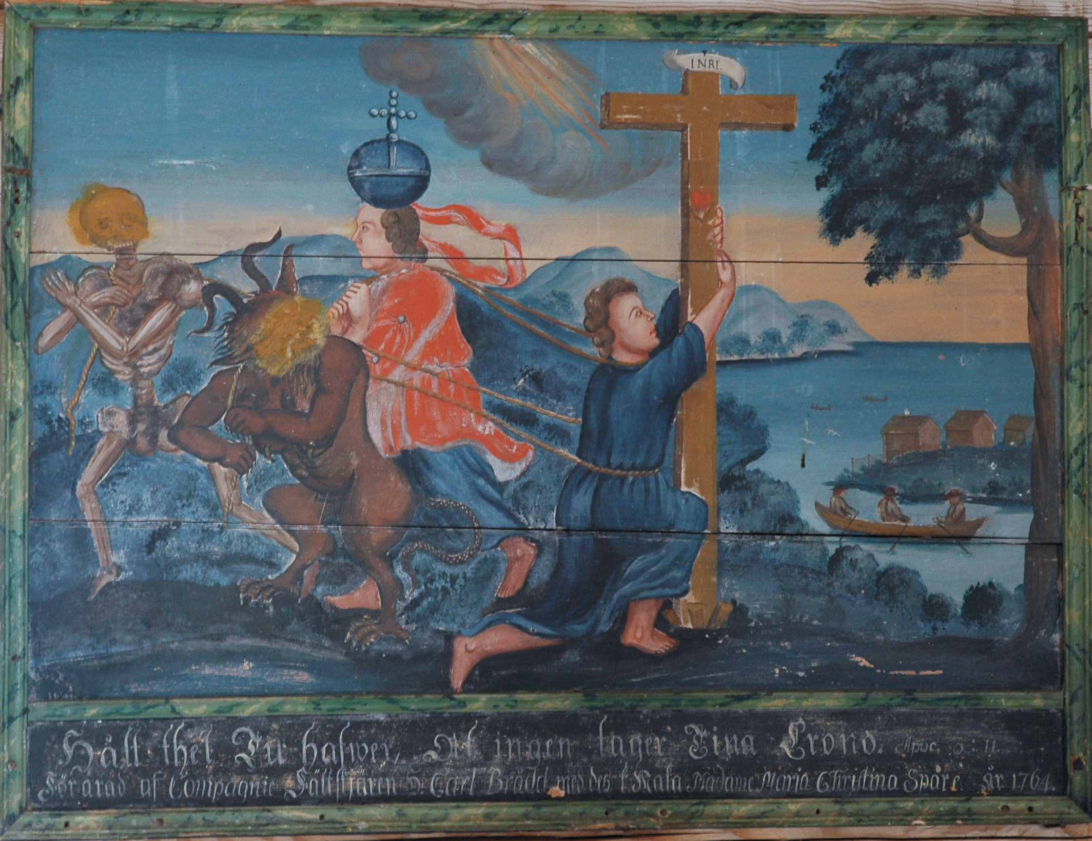 Tankarin kirkon taulu "Hurskas kristitty".
