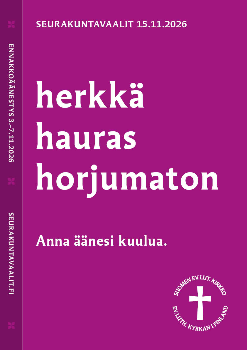 Seurakuntavaalimainos.